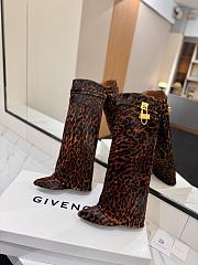 Givenchy Shark Lock boots in leopard print haircalf - 2