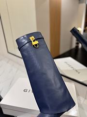Givenchy Shark Lock boots in leather petrol blue gold hardware - 6
