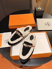 Hermes Shearling Mules 2 colors - 2