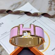 Hermes Clic Clac H pink bracelet 2cm - 1