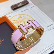 Hermes Clic Clac H pink bracelet 2cm - 5
