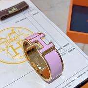 Hermes Clic Clac H pink bracelet 2cm - 4