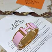 Hermes Clic Clac H pink bracelet 2cm - 3