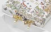 Dior Gold Pearl Earrings - 1