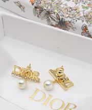 Dior Gold Pearl Earrings - 5