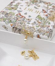 Dior Gold Pearl Earrings - 4