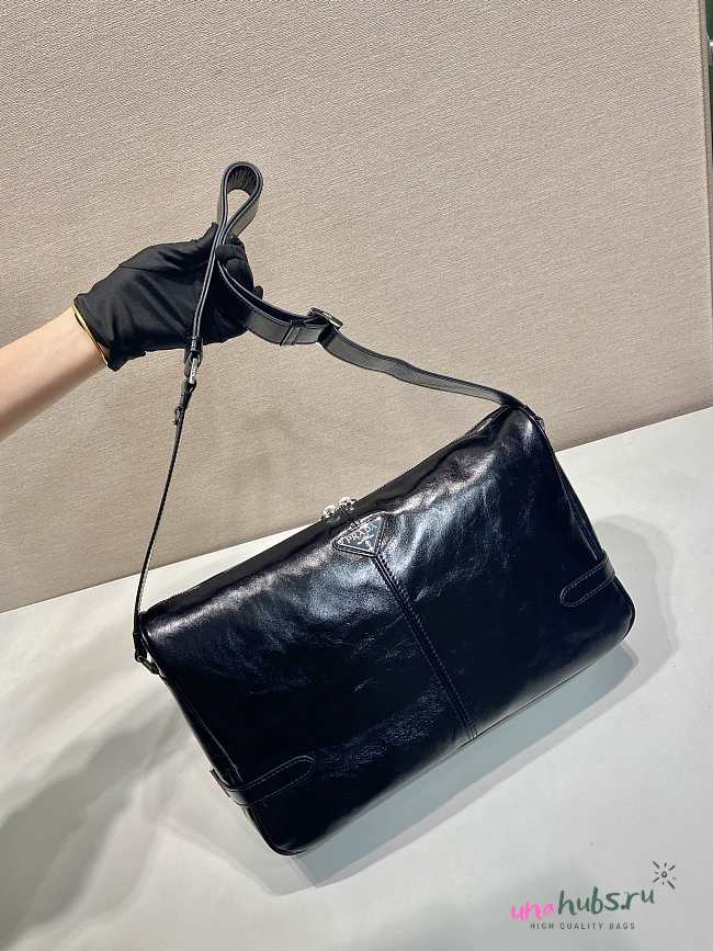 Prada Triangle Logo Tote Bag 35x22x12cm - 1