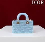 Dior Lady Small D-Joy Blue Bag  - 3