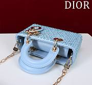 Dior Lady Small D-Joy Blue Bag  - 2