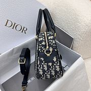 Dior Medium D-Vibe Bowling Bag Blue Dior Oblique Jacquard 25 x 16 x 9.5cm - 5