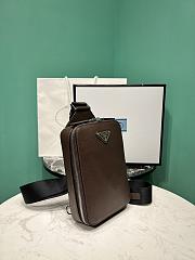 Prada Slingback Saffiano Brown Bag - 14x20x5cm - 6