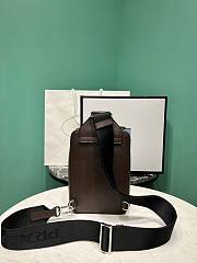 Prada Slingback Saffiano Brown Bag - 14x20x5cm - 5