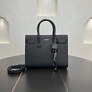 YSL Sac De Jour Black Grained Leather Bag - 26x21x13cm - 1