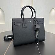 YSL Sac De Jour Black Grained Leather Bag - 26x21x13cm - 3