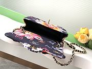 	 Chanel Tweed Purple Flower Small Size 21cm - 6