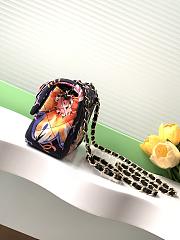 	 Chanel Tweed Purple Flower Small Size 21cm - 3
