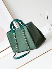 Chanel Deauville Green Shopping Bag 32cm - 6