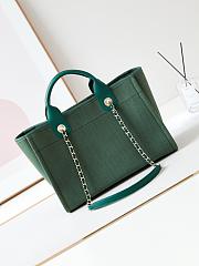Chanel Deauville Green Shopping Bag 32cm - 5