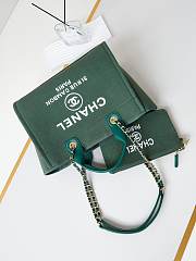 Chanel Deauville Green Shopping Bag 32cm - 3