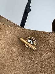 YSL Brown Suede Tanger Shoulder Bag - 27*27*8CM - 5