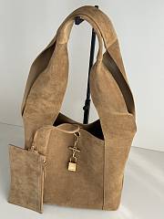 YSL Brown Suede Tanger Shoulder Bag - 27*27*8CM - 4