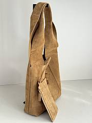 YSL Brown Suede Tanger Shoulder Bag - 27*27*8CM - 3