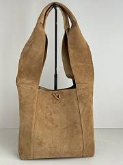 YSL Brown Suede Tanger Shoulder Bag - 27*27*8CM - 2