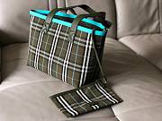 BURBERRY Tote Bag check Cotton Olive green - 3