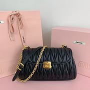 Miu Miu Matelassé nappa leather shoulder bag 24x13.5x9cm - 1