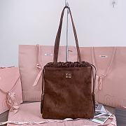 Miu Miu Joie Suede Brown Tote - 28 X31 cm - 1