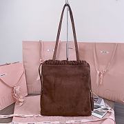 Miu Miu Joie Suede Brown Tote - 28 X31 cm - 6