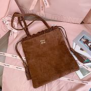 Miu Miu Joie Suede Brown Tote - 28 X31 cm - 4