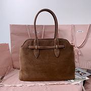 Miu Miu Brown Aventure Suede Brown Leather Bag - 31X40X13CM - 5