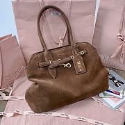 Miu Miu Brown Aventure Suede Brown Leather Bag - 31X40X13CM - 3