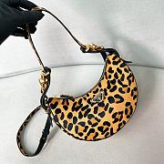 Prada Arqué Printed Leather Shoulder Bag - 22.5*18.5*6cm - 3