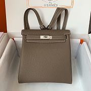 Hermes Kelly Ado Bakcpack 22cm In Taupe Togo Leather  - 1