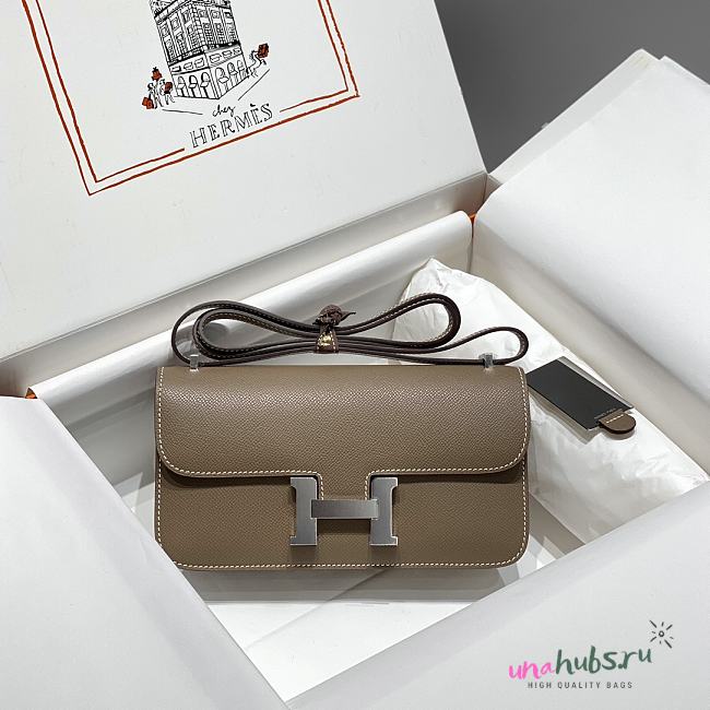 	 Hermes Constance Bag In Taupe Epsom Leather - 24/12/4cm - 1
