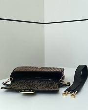 Fendi Fabric Jacquard Paillettes Vitello Seta Bag - 28x6x15cm - 4