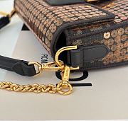 	 Fendi Fabric Jacquard Paillettes Vitello Seta Bag - 19.5x5x11cm - 3