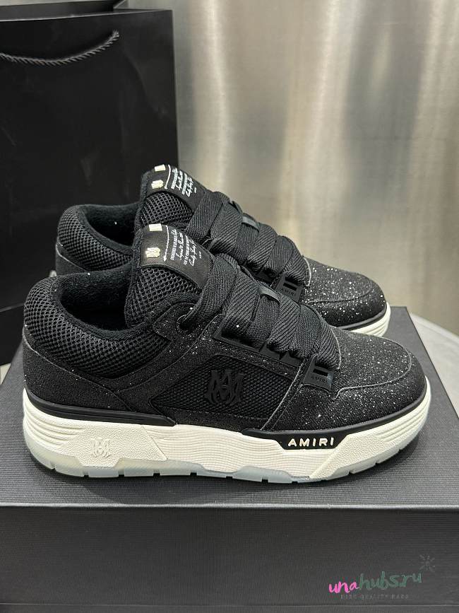 Amiri Black Glitter MA-1 Sneakers - 1