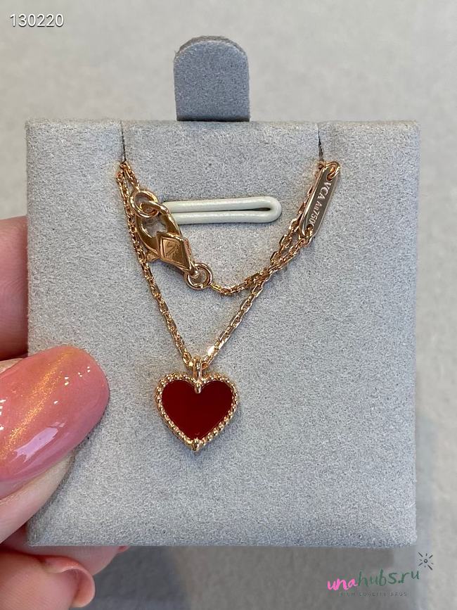 Van Cleef & Arpels Red Heart Pendant Rose Gold - 1