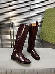Gucci Horsebit Patent Leather Knee-high Boots - 1