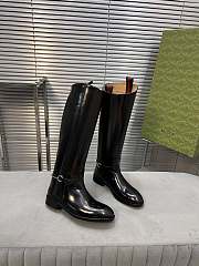 Gucci Horsebit Patent Leather Knee-high Boots - 2