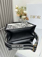 Dior Small Dior Book Tote Latte and Black Dior Zodiac Embroidery with Black Calfskin - 26.5 x 22 x 14 cm - 4