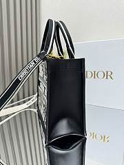 Dior Small Dior Book Tote Latte and Black Dior Zodiac Embroidery with Black Calfskin - 26.5 x 22 x 14 cm - 2