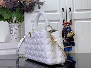 	 Louis Vuitton Capucines East-West MM white bloom effect - 33x19x9cm - 4