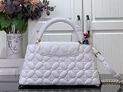 	 Louis Vuitton Capucines East-West MM white bloom effect - 33x19x9cm - 3