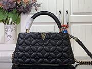 Louis Vuitton Capucines East-West MM Black bloom effect - 33x19x9cm - 1