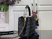 Louis Vuitton Capucines East-West MM Black bloom effect - 33x19x9cm - 4