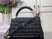 Louis Vuitton Capucines East-West MM Black bloom effect - 33x19x9cm - 3